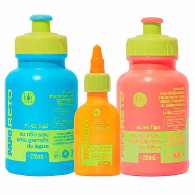 Lola From Rio Papo Reto Kit – Shampoo + Condicionador + Óleo Capilar