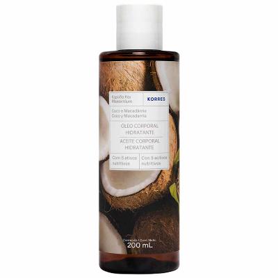Óleo Desodorante Corporal de Banho Korres Coco e Macadamia