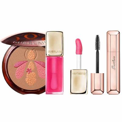 Guerlain - Pó Facial Terracotta + Máscara de Cílios Mad Eyes + Lip Oil Kiss Kiss Bee Glow Kit Presenteável