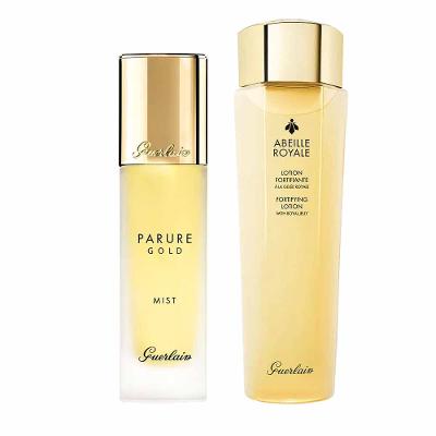 Guerlain - Loção Fortificante Abeille Royale + Fixador de Maquiagem Parure Gold Mist Kit Presenteável