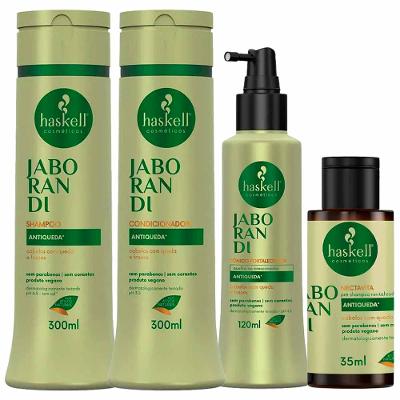 Haskell Jaborandi Kit – Shampoo + Condicionador + Tônico + Pré Shampoo