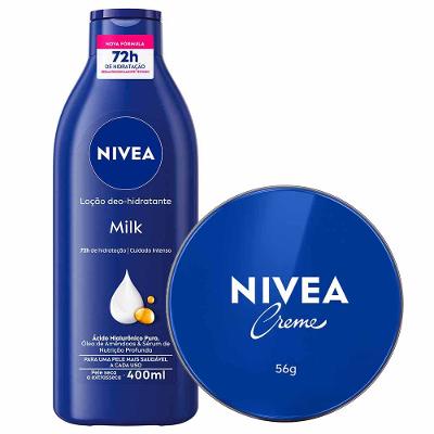NIVEA Kit - Loção Hidratante Milk + Creme Hidratante Lata