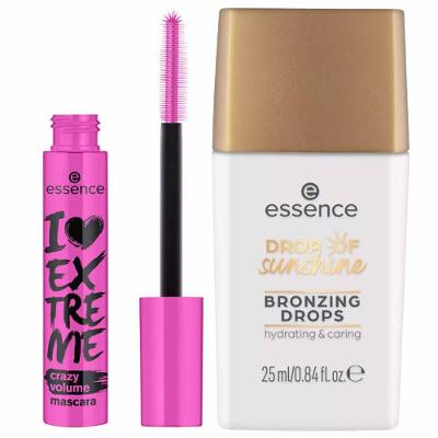 Essence Kit - Bronzer Líquido Dourado + Máscara de Cílios Black
