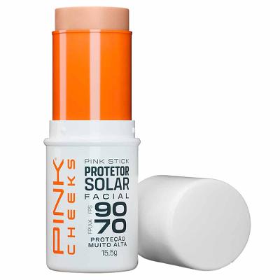 Protetor Solar Facial Com Cor Pink Stick FPS90
