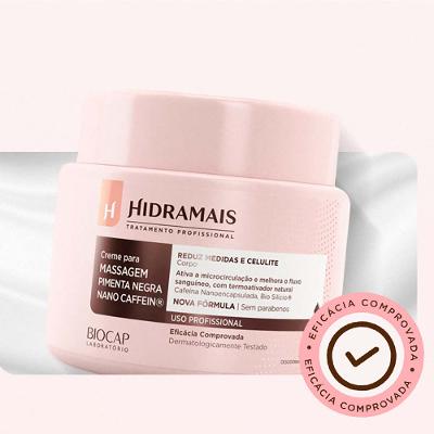 Creme para massagem Hidramais Pimenta Negra Caffein