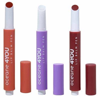 Océane 4 You Hidratante Labial Lip Balm Pen - Transparente + Coral + Vermelho
