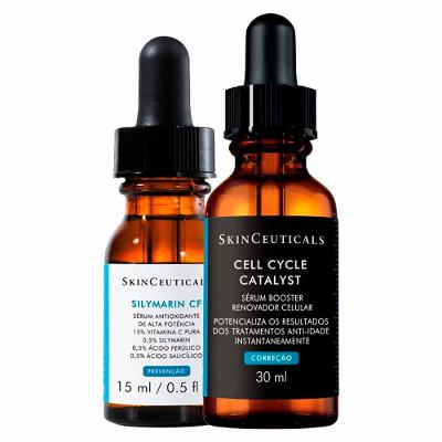 Skinceuticals Kit - Sérum Facial Anti-Idade + Sérum Facial Antioxidante e Antioleosidade para Rejuvenescimento Facial