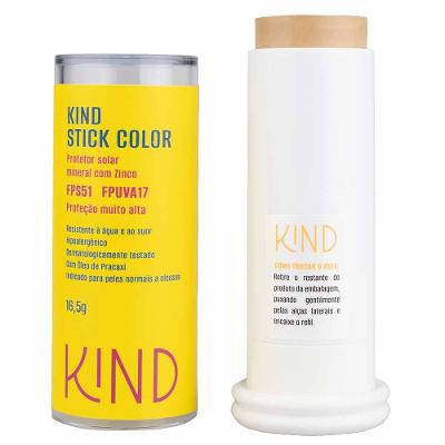 Proteção Solar Facial Kind Beauty Stick Color FPS 51 e FPUVA 17