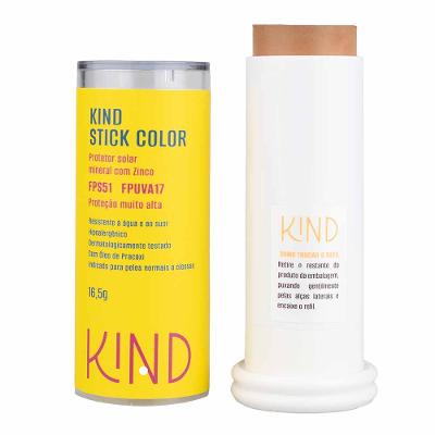 Proteção Solar Facial Kind Beauty Stick Color FPS 51 e FPUVA 17