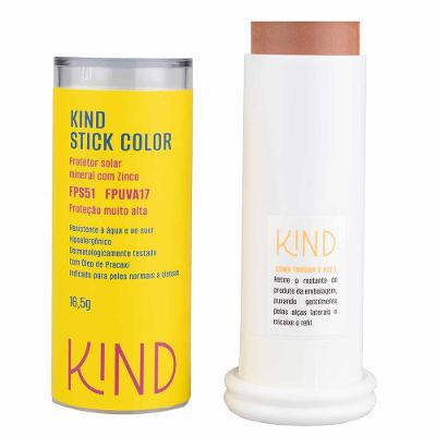 Proteção Solar Facial Kind Beauty Stick Color FPS 51 e FPUVA 17
