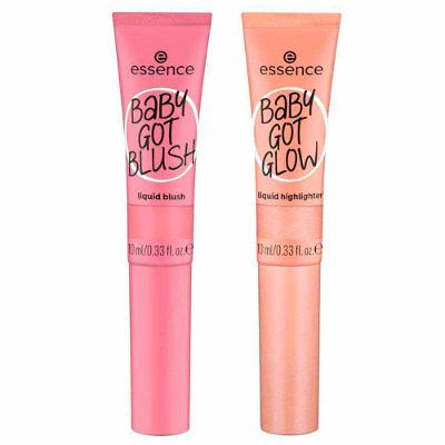 Essence Baby Got Kit - Blush Líquido Dusty Rose + Iluminador Líquido Breezy Bronze