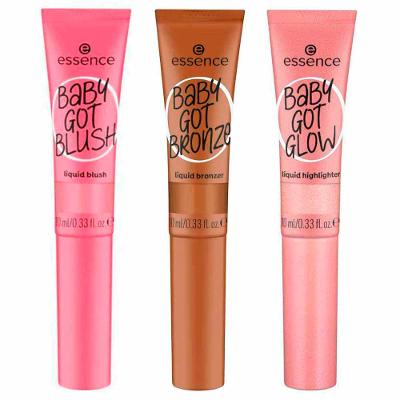 Essence Baby Got Kit - Iluminador Líquido Rose and Shine + Blush Líquido Pinkalicious + Bronzer Líquido Sunkissed Sweety