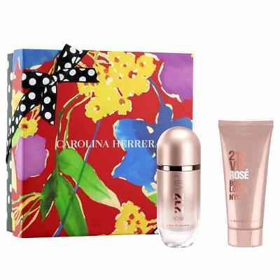 Coffret Carolina Herrera 212 VIP Rose Kit Perfume Feminino EDP + Creme Corporal