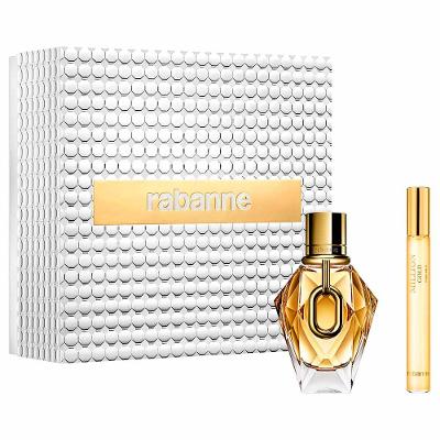 Coffret Rabanne Million Gold Kit - Perfume Feminino - EDP Refillable + Travel Size