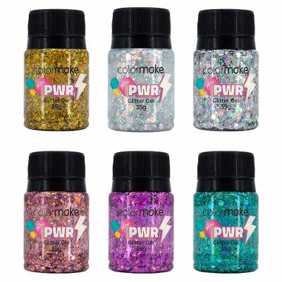 Glitter em Gel Colormake Glow Power - 12 unidades