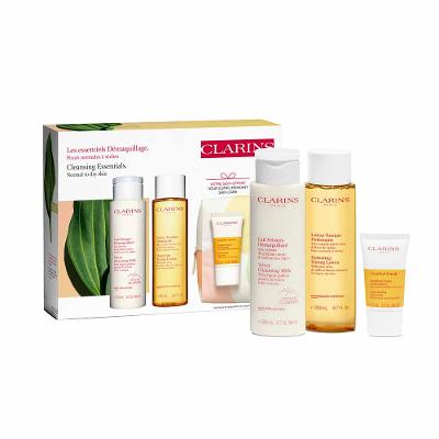 Clarins Cleansers And Toning Kit - Tônico Facial + Esfoliante Facial + Leite Demaquilante