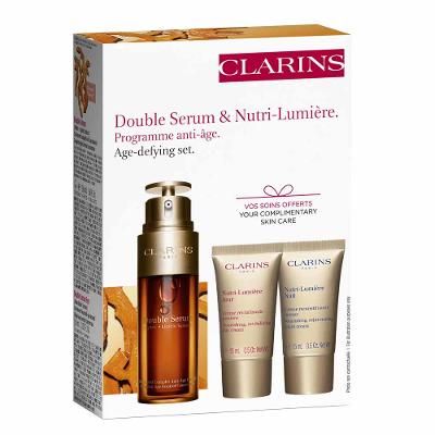 Clarins Kit - Sérum Facial + Creme Revitalizante Dia + Creme Revitalizante Noite + Sérum para Olhos