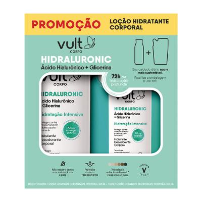 Kit Hidratante Desodorante Corporal Vult 350ml + Refil 300ml