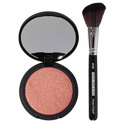 Kit Océane e Macrilan - Blush Cintilante Océane Rose Gold + Pincel Profissional Macrilan B102