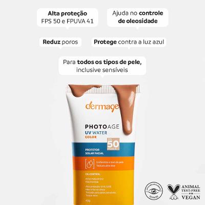 Protetor Solar Facial Dermage Photoage UV Water Color FPS50