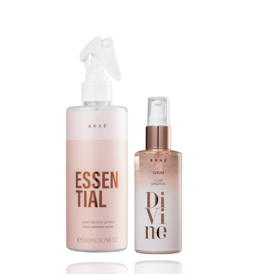 Kit BRAÉ Essential Fluido Reparador  260ml+Serum Reparador  Divine 60ml