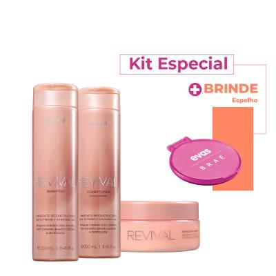 Kit Braé Revival Shampoo Condicionador Máscara e Espelho Colab (4 produtos)
