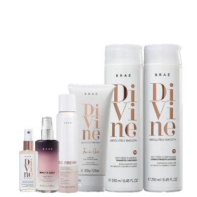 BRAÉ Divine Kit Duo 250ml Leave in 200ml Mascara Queratina 60ml Beauty Sleep 100ml e So Fresh 150ml