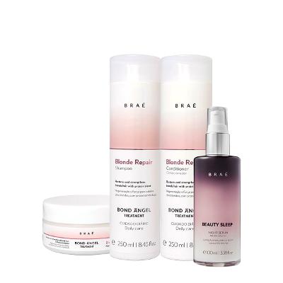 Kit Braé Blond Repair Shampoo Condicionador Máscara e Beauty Sleep (4 produtos)