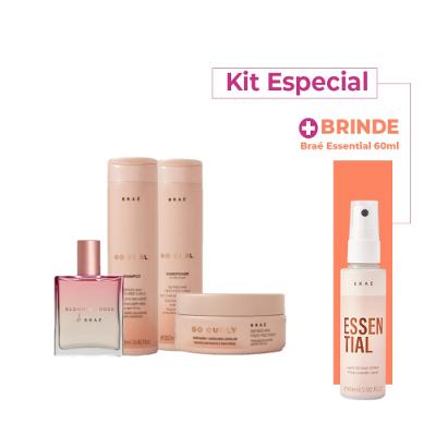 Kit Braé Go Curly Blooming Rose Quarteto Especial (4 produtos)
