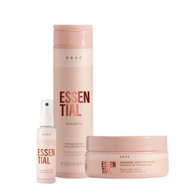 Kit Braé Essential Trio Máscara P Mini Leave-in (3 produtos)