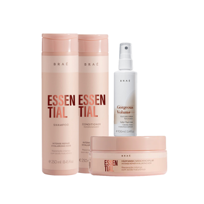 Kit Braé Essential Máscara P e Gorgeous Volume (4 produtos)