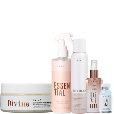 BRAE Divine Mascara 200g Serum 60ml Ampola 13ml Essential 260ml e So Fresh 150ml