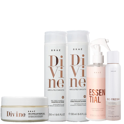 Brae Divine Duo 250ml Máscara 200ml Essential 260ml e So Fresh 150ml
