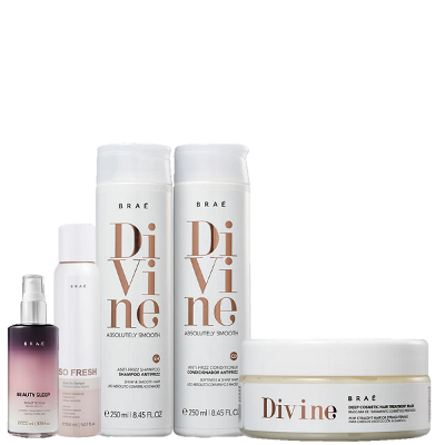Brae Divine Duo 250ml Máscara 200ml Beauty Sleep 100ml e So Fresh 150ml
