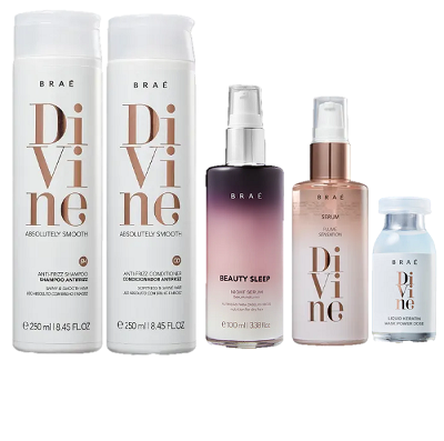 Brae Divine Kit Duo 250ml Serum Plume 60ml Ampola 13ml e Beauty Sleep 100ml
