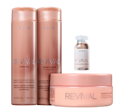 Brae Revival Shampoo+Cond 250ml+Masc 200ml+Power Dose 13ml