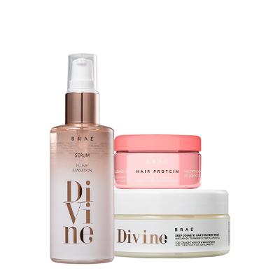 Kit Braé Hair Proteín Divine Plume e Máscara Capilar (3 produtos)