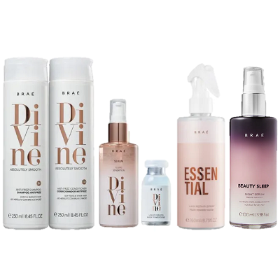 Brae Divine Duo 250ml Serum Plume 60ml Ampola 13ml Essential 260ml e Beauty Sleep 100ml
