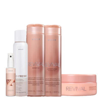 Bráe Kit Revival Duo 250ml Mascara 200g MINI Essential 60ml e So Fresh 150ml