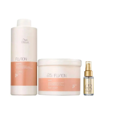 Wella Professionals Fusion Shampoo 1L+Mascara 500g+Oil Reflections 30ml