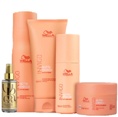 Wella Professionals Invigo Nutri-Enrich Duo Home Care Mascara Leave in 150ml e Oil Reflections 100ml