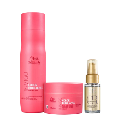 Wella Professionals Invigo Color Brilliance Shampoo 250ml+Mascara 150ml+Oil Reflections 30ml