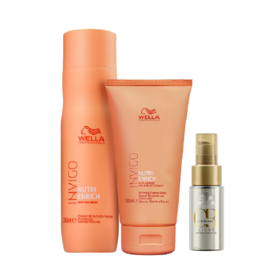 Wella Professionals Invigo Nutri-Enrich Shampoo 250ml+Mascara Warming Express 150ml+Oil Reflections Light 30ml