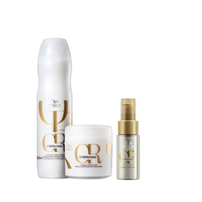 Wella Professionals Oil Reflections Shampoo 250ml+Máscara 150ml+Oil Reflections Ligth  30ml