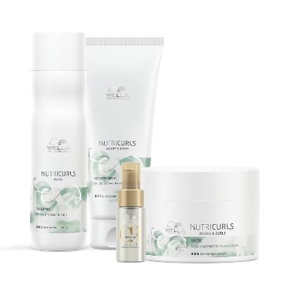 Kit Wella Professionals Nutricurls Home Care + Oil Reflections Light 30ml (4 produtos)