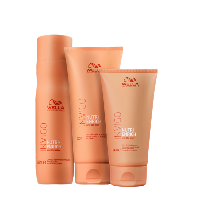 Wella Professionals Invigo Nutri-Enrich Shampoo 250ml+Condicionador 200ml+Leave-in Antifrizz 150ml