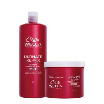 Kit Wella Ultimate Repair Shampoo Litro e Máscara (2 produtos)