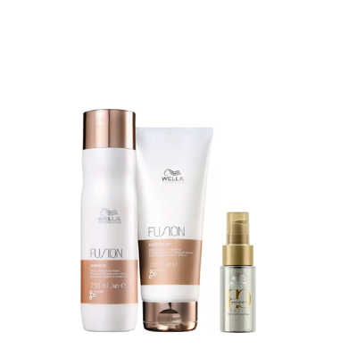 Wella Professionals Fusion Shampoo 250ml+Cond 200ml+Oil Reflections Light 30ml