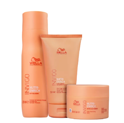 Wella Professionals Invigo Nutri-Enrich Shampoo 250ml+Mascara Express+Mascara Nutrição 150ml