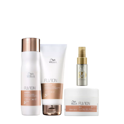 Wella Professionals Fusion Shampoo 250ml+Cond 200ml+Mascara 150ml+Oil Reflections Light 30ml